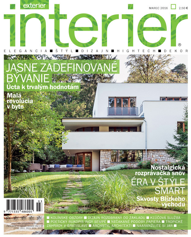Titulka časopisu Interiér/exteriér, č. 3/2016
